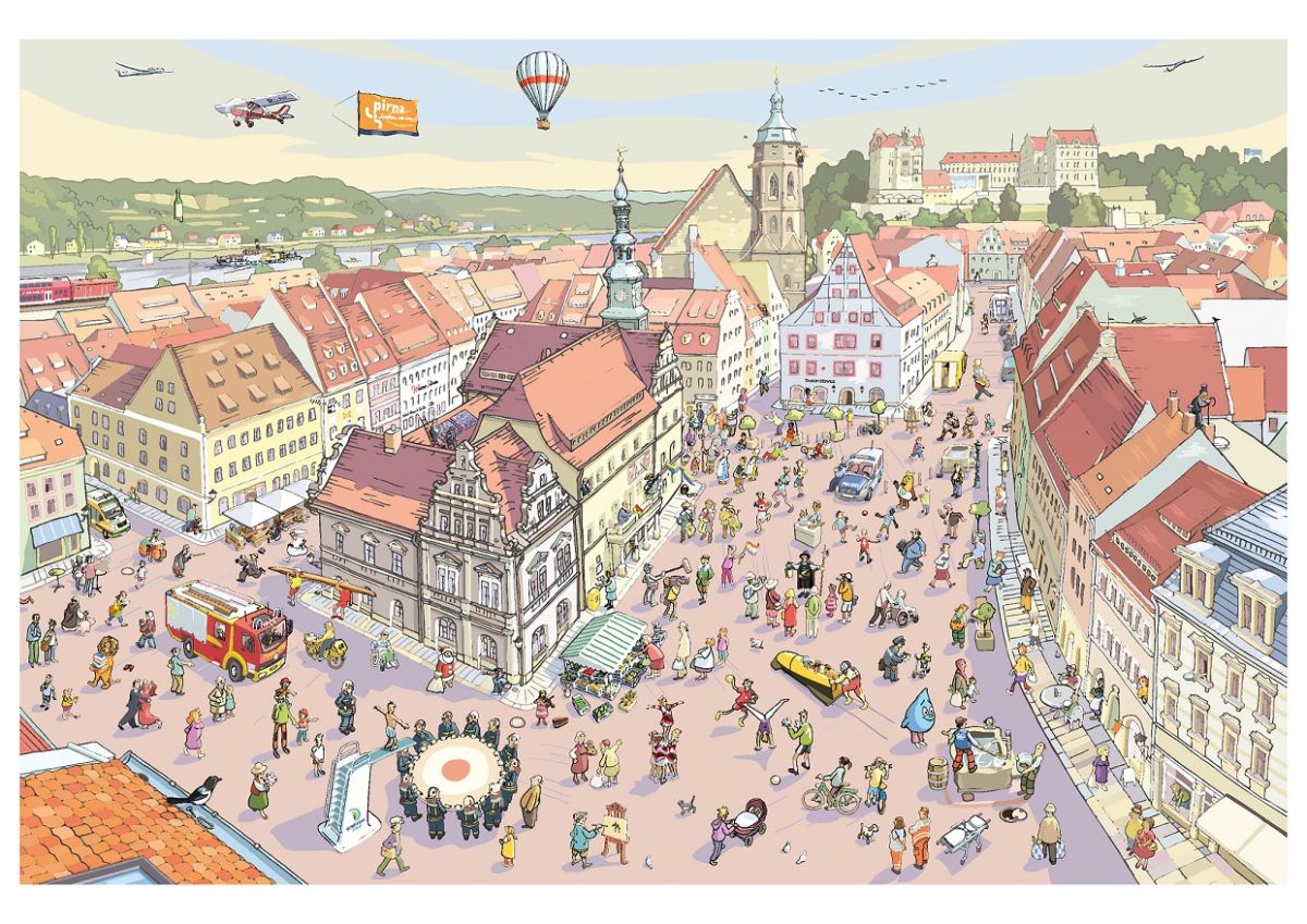 Wimmelbild_Stadt Pirna